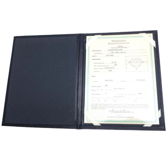 Tiffany Ribbon 0.45ct Diamond Women's Ring in Pt950 Platinum - Picture 10 of 10